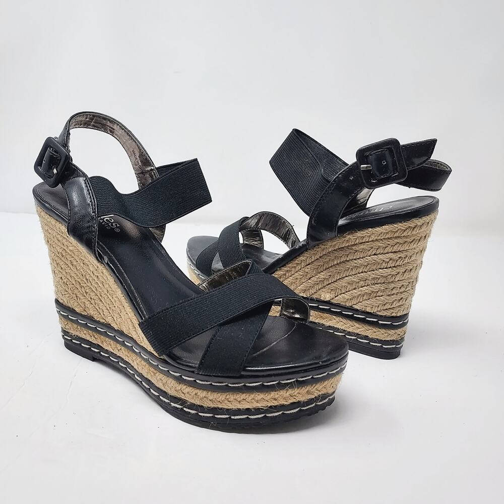 Charles by Charles David Black Wedge Heels